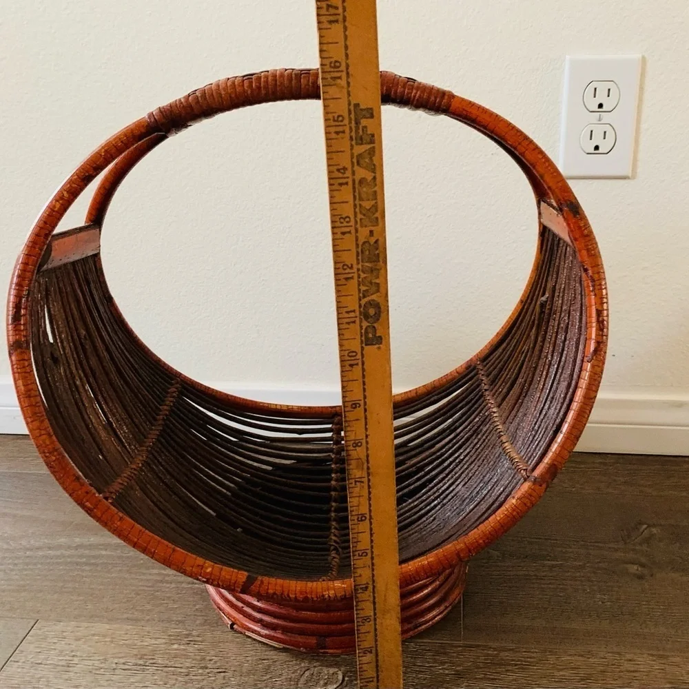 Vintage bamboo magazine holder